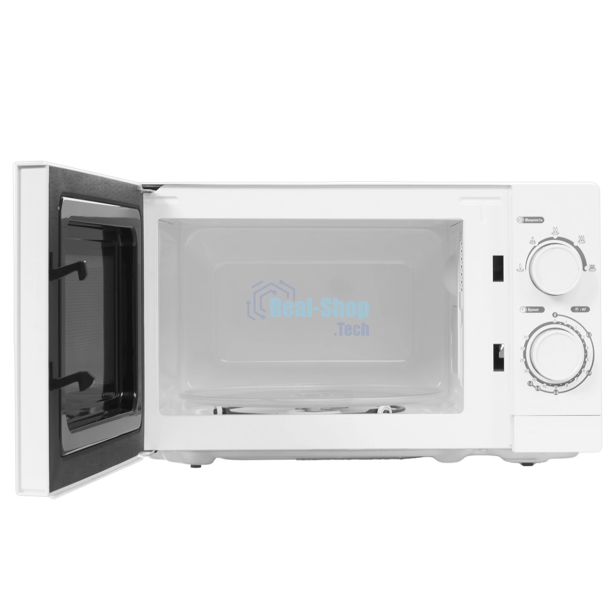 Микроволновая печь Hyundai HYM-M2064 белый, 20 л, 700 Вт, переключатели - поворотный механизм