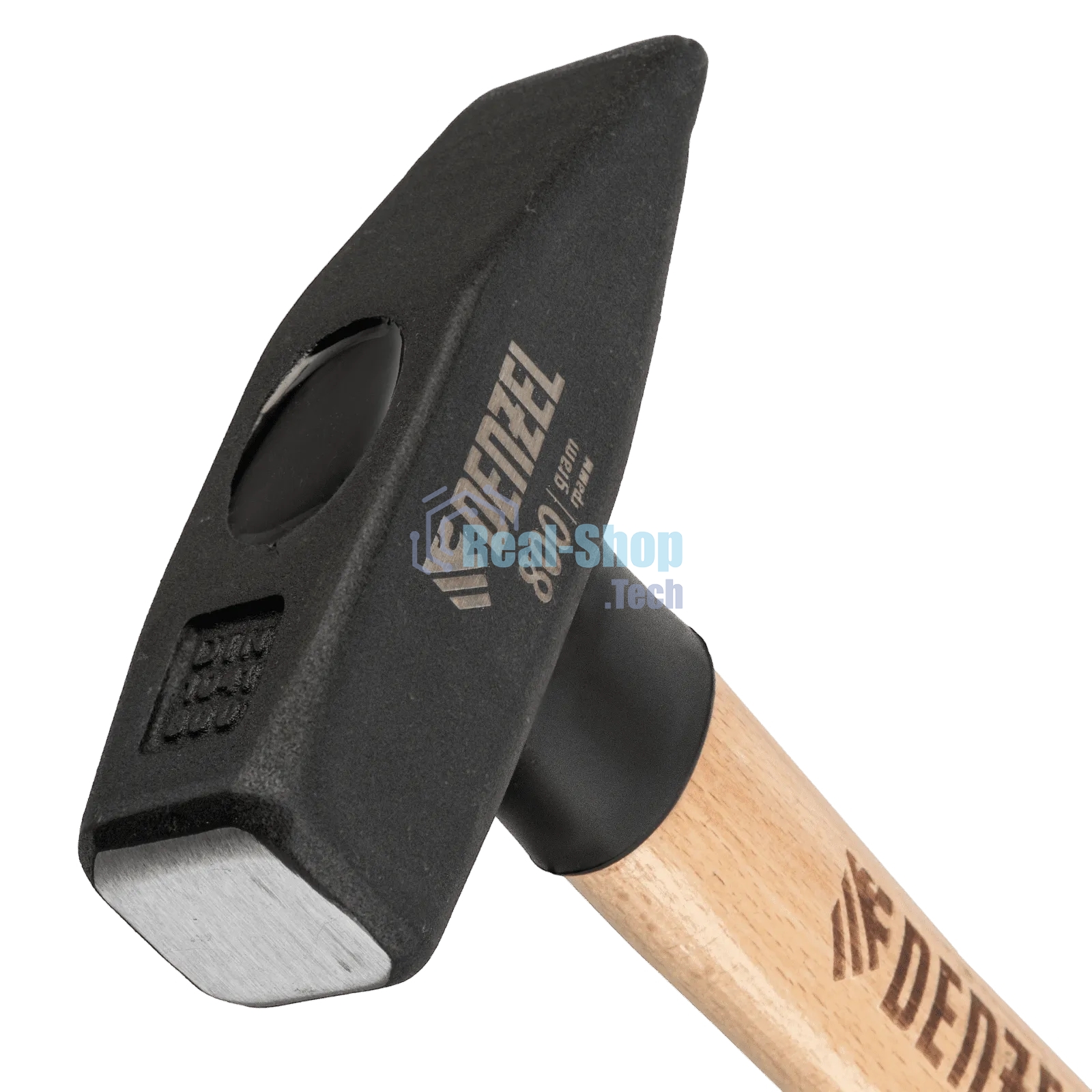 Молоток слесарный Denzel 800 г, кованый квадратный боек, буковая рукоятка