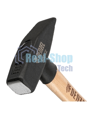 Молоток слесарный Denzel 800 г, кованый квадратный боек, буковая рукоятка