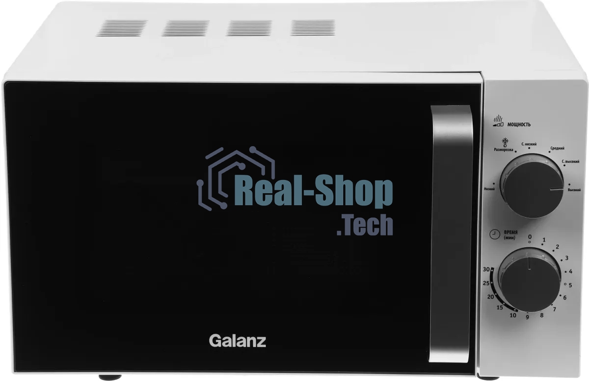 Микроволновая печь Galanz MOS-2401FMW белый, 20 л, 800 Вт, поворотный механизм