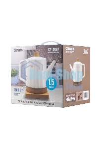 Чайник электрический Centek CT-0067 белый, 1.5 л, 1600 Вт