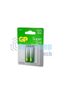 Алкалиновые батарейки GP Super Alkaline G-Tech 15А АA - 2 шт. на блистере