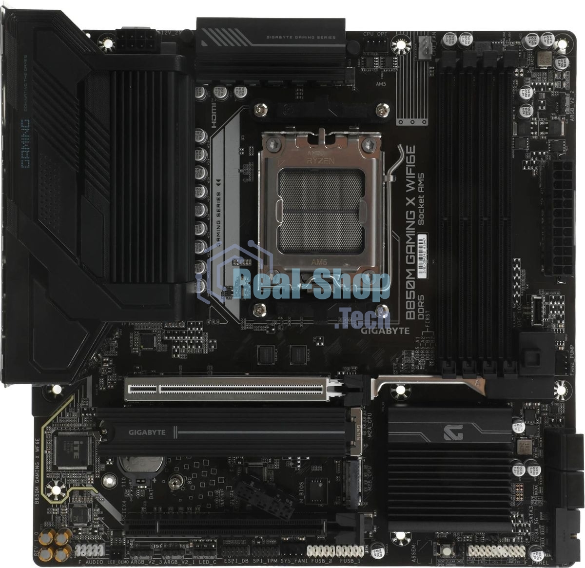 Материнская плата Gigabyte B850M GAMING X WIFI6E/WF6E, Socket AM5, AMD B850, 4xDDR5, 4xSATA, 2xM.2, 1xPCI-E 5.0 x16, 1xPCI-E 3.0 x4, 1xHDMI, 2xDP, 1x 2.5Gb LAN, 1xUSB-C 3.2 Gen 2, 1xUSB-A 3.2 Gen 2, 2xUSB-A 3.2 Gen 1, 4xUSB-A 2.0, 3x3.5 мм, 7.1, Micro-ATX