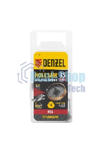 Коронка по металлу Denzel HSS, 35 мм, нитридтитановое покрытие