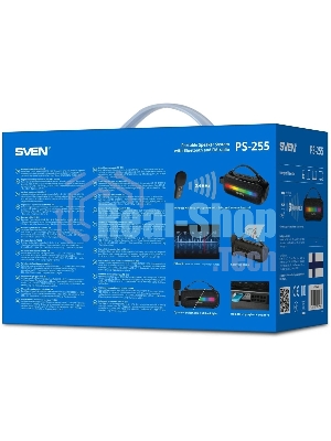 Колонка портативная SVEN PS-255 черный 12W 1.0 BT 3600mAh
