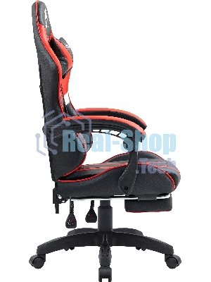 Кресло Defender Colran черный, экокожа, 120 кг, подставка для ног, механизм качания