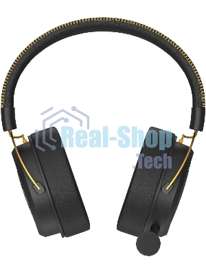 Гарнитура Bloody MR595 Renegade чёрный, беспроводная + проводная, Bluetooth/радиоканал/USB-C, до 135 ч, подсветка, съёмный микрофон