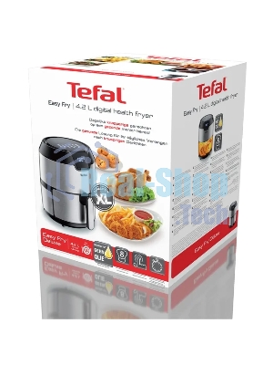 Аэрогриль Tefal EY401D15 серебристый, 1500 Вт, 4.2 л, сенсор, 8 программ