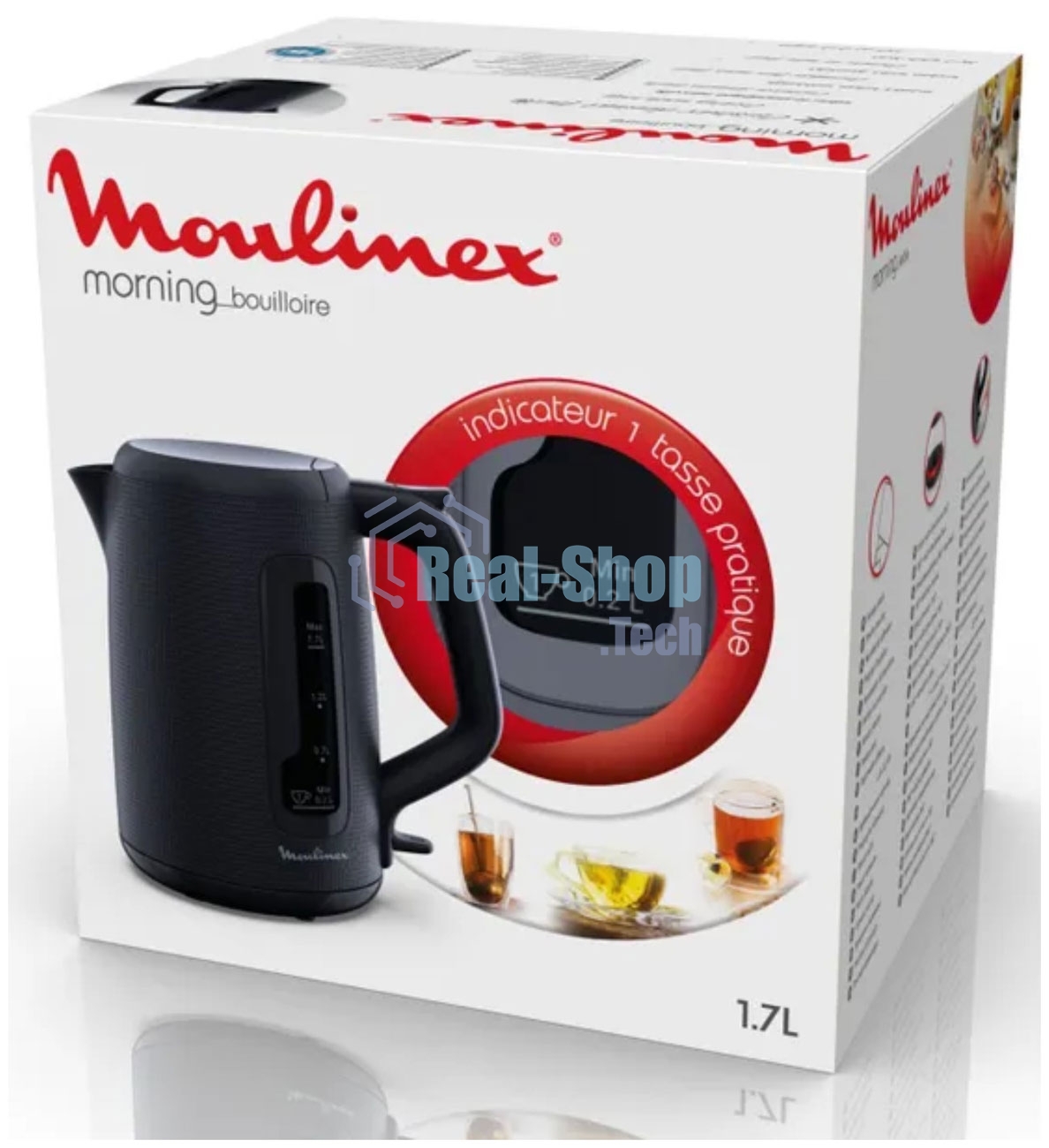 Чайник электрический Moulinex BY2M0810 1.7 л, 2400 Вт, черный