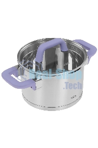 Кастрюля Lara LR02-254 Лаванда 5 л, 22 см, с крышкой, нержавеющая сталь