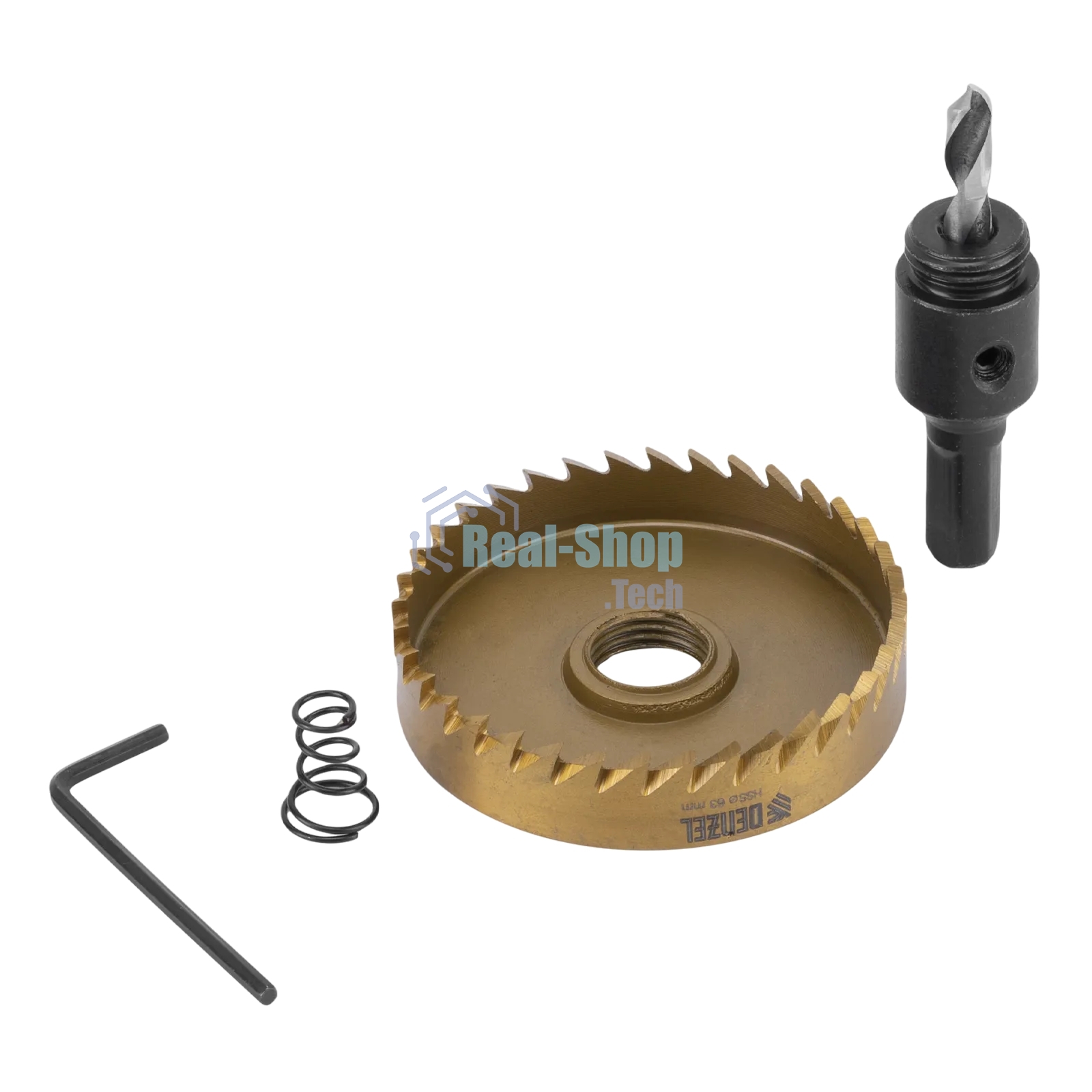 Коронка по металлу Denzel HSS, 63 мм, нитридтитановое покрытие