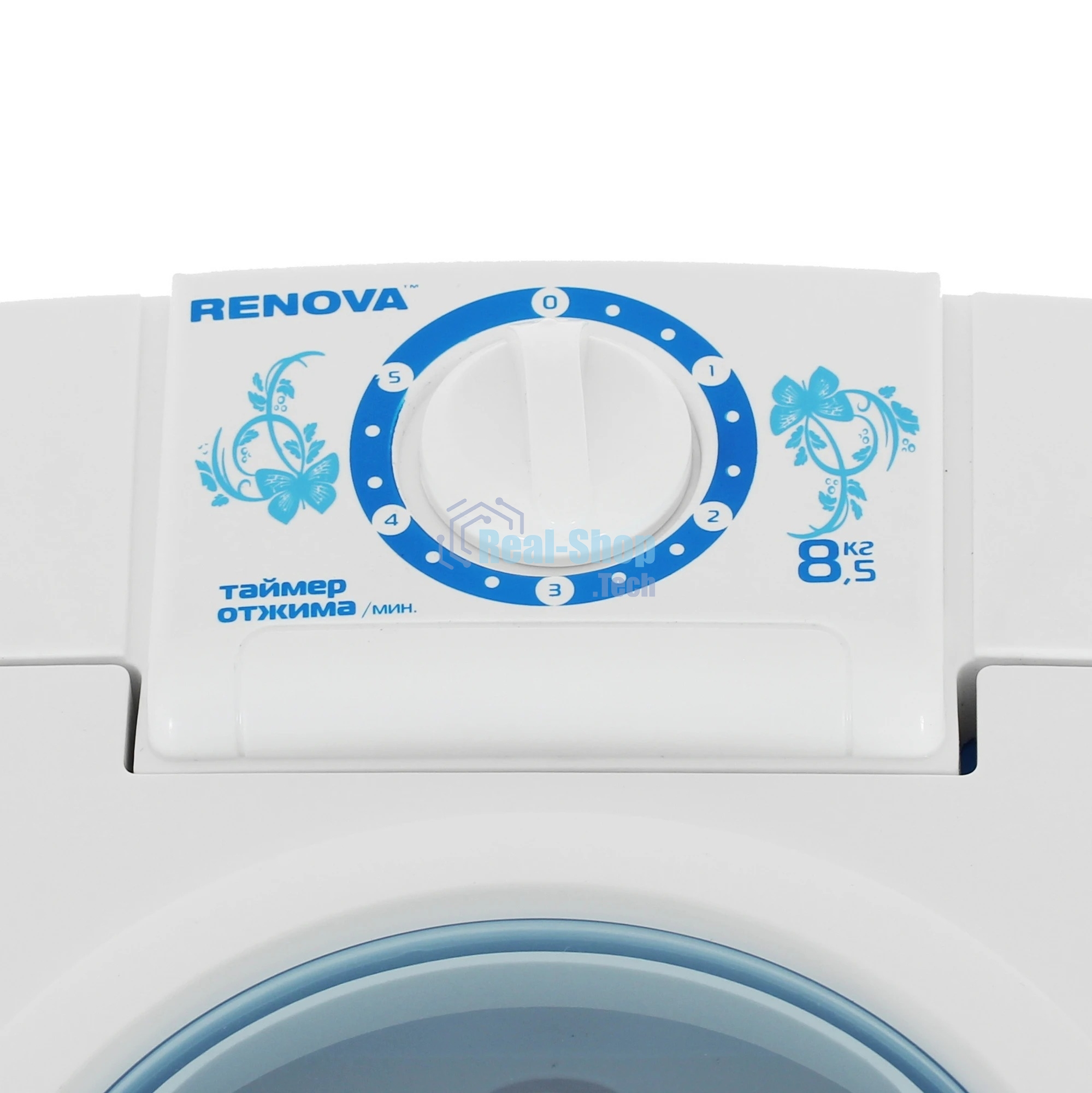 Центрифуга Renova SD-80TS1(P) белый/голубой, 8.5 кг, 1400 об/мин, программ 6, 44 x 78 x 43 см