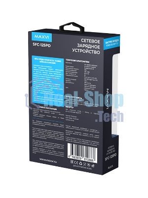 Сетевое зарядное устройство Maxvi SFC-125PD Type-C 3А 25W PD QC3.0 черный