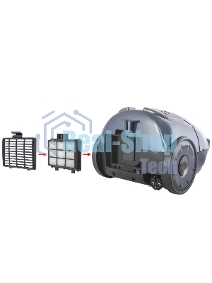Пылесос Endever SkyClean VC-252 синий/серый, 350/1800 Вт, уборка сухая, пылесборник мешок 2.5 л