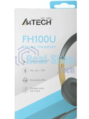 Гарнитура A4Tech Fstyler FH100U желтый/черный, проводная