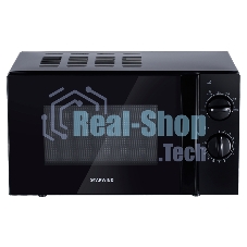 Микроволновая печь Starwind SMW2320 черный, 20 л, 700 Вт, переключатели - поворотный механизм