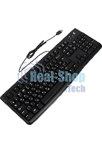 Клавиатура проводная Logitech K120 EER, USB, черный