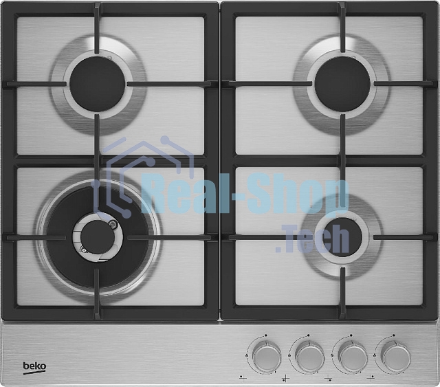 Газовая варочная панель Beko BHGM6422K5WX нержавеющая сталь