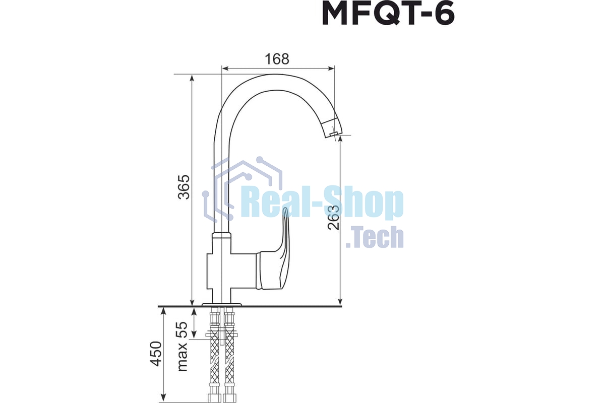Кухонный смеситель MAUNFELD MFQT-6W кремовый