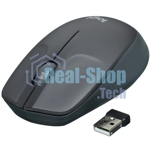 Мышь беспроводная Logitech M190 черный, 1000 dpi, радиоканал, USB, кнопки - 3