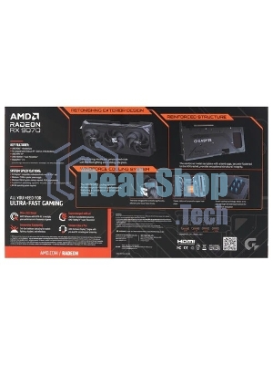 Видеокарта Gigabyte AMD Radeon RX 9070 GAMING OC, PCIe 5.0 16Gb GDDR6, 256 bit, 3 x DisplayPort, HDM, GPU 2070 MHz (GV-R9070GAMING OC-16GD)