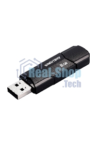 Флешка USB Smartbuy CLUE Black (SB8GbCLU-K), 8Gb, USB 2.0, R/W 20/10, черный