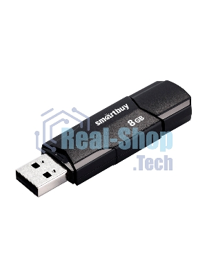 Флешка USB Smartbuy CLUE Black (SB8GbCLU-K), 8Gb, USB 2.0, R/W 20/10, черный