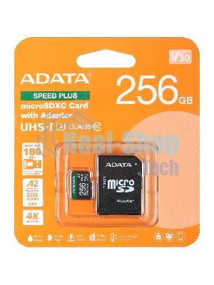 Флеш карта microSD ADATA 128Gb microSDXC Class 10 UHS-I U3 V30 A2 160/140 MB/s (SD адаптер)