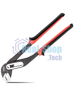 Переставные клещи усиленные Deli DL2612Z сталь Cr-V, 300 мм, раскрытие до 80 мм, 7-ми ступенчатая регулировка, прорезиненная рукоять