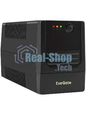 Источник бесперебойного питания ExeGate Power NB-650.LED.AVR.4C13 / 650 ВА / 390 Вт / 4 x IEC 320 C13