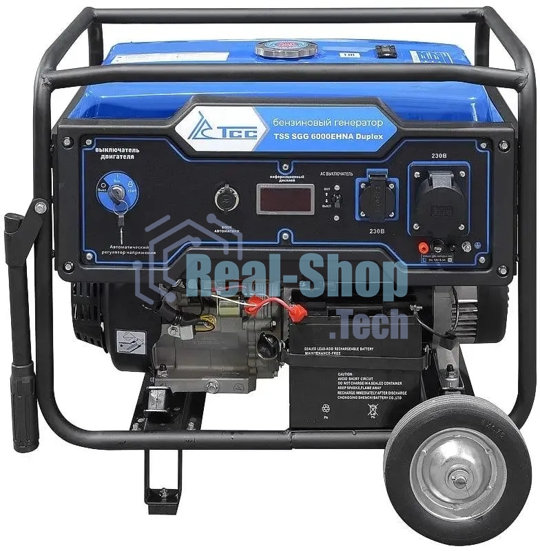 Электрогенератор бензиновый ТСС SGG 6000EHNA Duplex, 6.5 кВт, 74 дБ, 85 кг