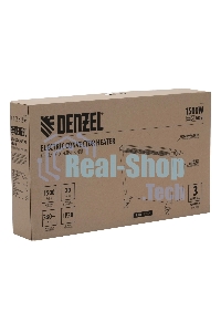 Конвектор Denzel XCE-1500B черный, 1500 Вт, 20 м2, термостат