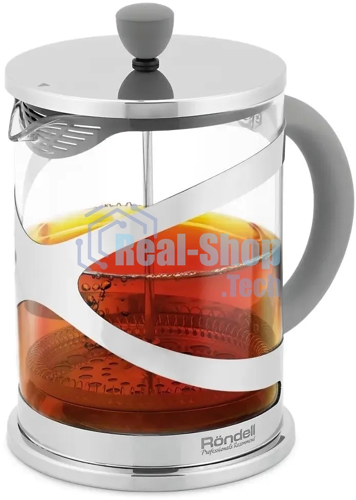 Френч-пресс Rondell Crystal Grey RDS-1669 (ST) стальной