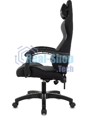 Кресло Zombie Void черный/серый, экокожа, 120 кг, механизм качания