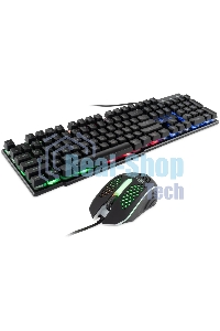 Комплект клавиатура + мышь Оклик GMNG 400GMK клав:черный мышь:черный USB