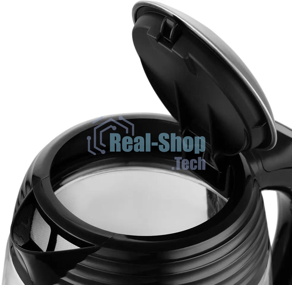 Чайник электрический Kitfort КТ-6126 1.7л. 2200Вт черный (корпус: стекло)