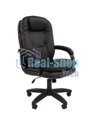 Кресло Chairman 668 LT NEW черный, экокожа, 120 кг