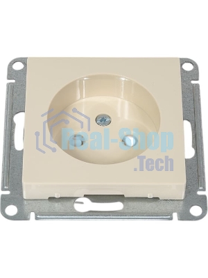 Механизм розетки 1-м СП AtlasDesign без заземл. защ. шторки 16А беж. SchE ATN000249