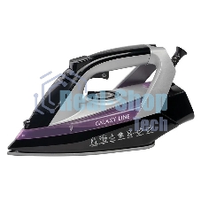 Утюг Galaxy Line GL 6128 фиолетовый/черный, 2200 Вт, 30 г/мин, 140 г/мин, 150 мл