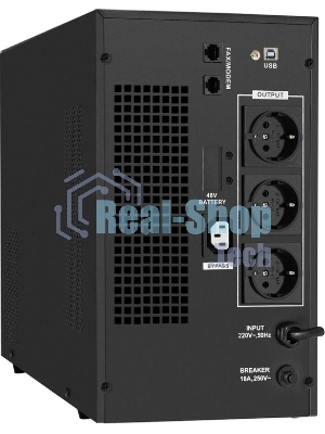 Источник бесперебойного питания ExeGate SineTower SN-3000.LCD.AVR.3SH.1C13.RJ.USB / 3000 ВА / 2400 Вт / 3 x CEE 7 (евророзетка), 1 x IEC 320 C13