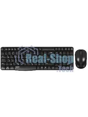 Комплект клавиатура+мышь Rapoo X1800S беспроводной, USB, 1000 DPI, чёрный