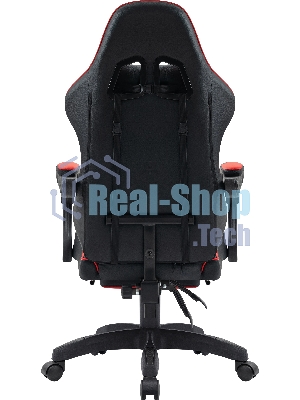 Кресло Defender Colran черный, экокожа, 120 кг, подставка для ног, механизм качания