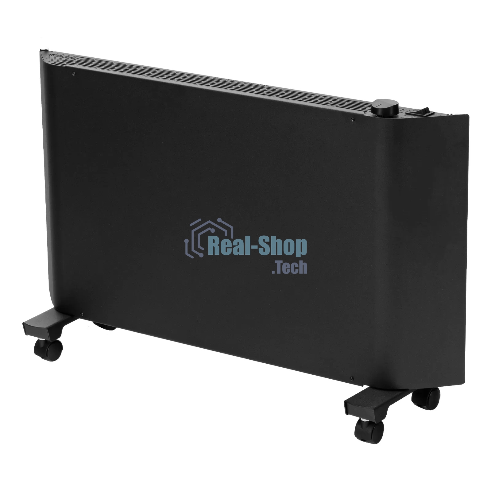 Конвектор Denzel XCE-2000B черный, 2000 Вт, 25 м2, термостат