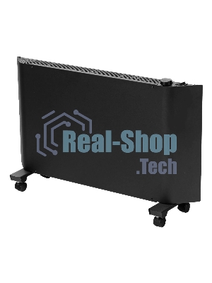 Конвектор Denzel XCE-2000B черный, 2000 Вт, 25 м2, термостат