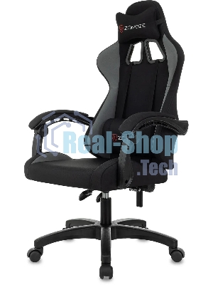 Кресло Zombie Void черный/серый, экокожа, 120 кг, механизм качания