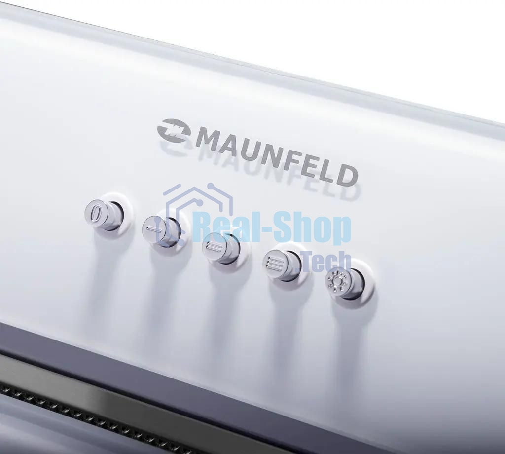 Вытяжка встраиваемая Maunfeld TRAPEZE 601GG белый, 60 см, 1150 куб. м/ч, 54 дБ
