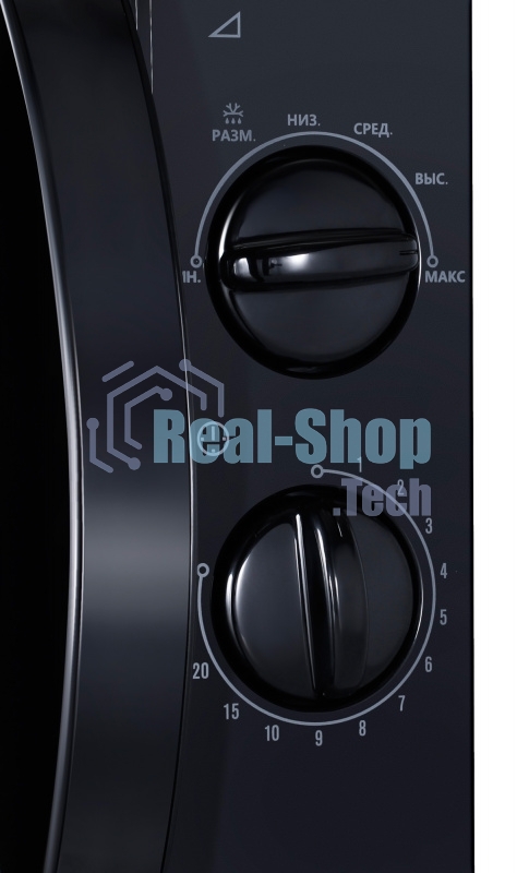 Микроволновая печь Starwind SMW2320 черный, 20 л, 700 Вт, переключатели - поворотный механизм