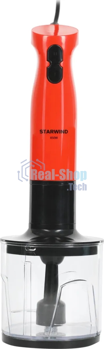 Блендер погружной Starwind SBP2201 850Вт красный/черный