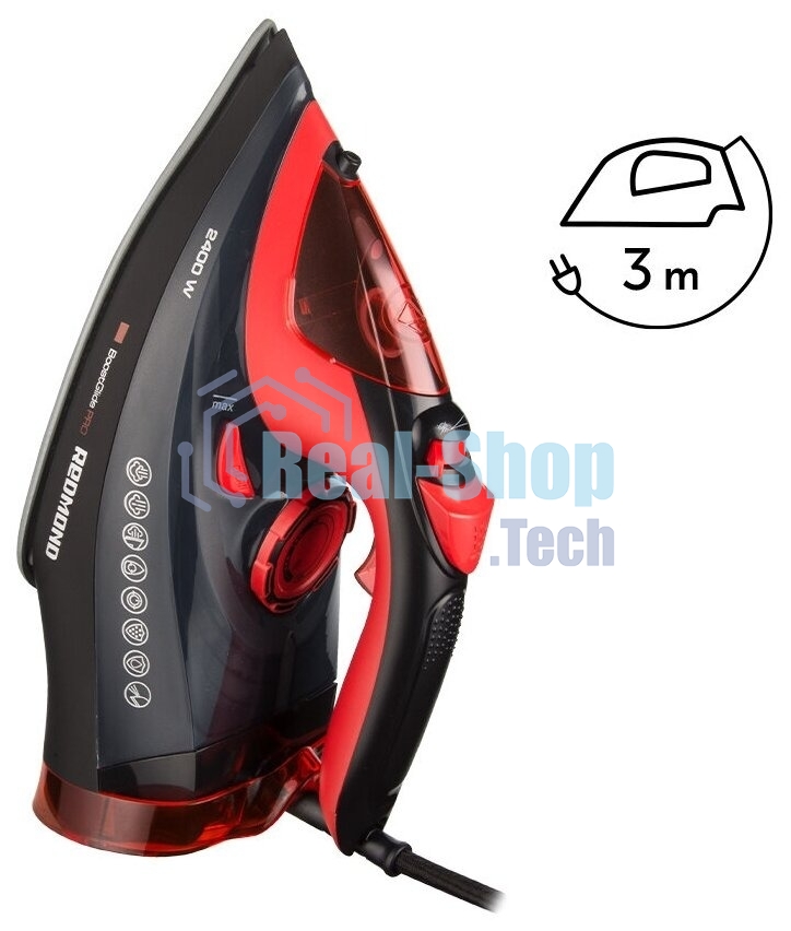 Утюг Redmond RI-C283 2400Вт красный/черный