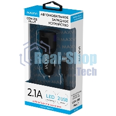 Автомобильное зарядное устройство Maxvi CCM-212 Plus T черный 2.1A